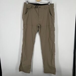 prAna Zion Stretch Pants 35 Tan Gorpcore Technical Hiking Pants Outdoorsy Cargo